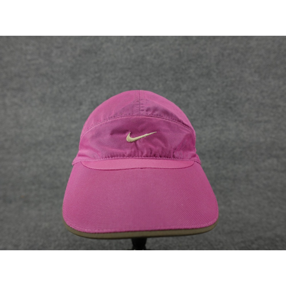 Vtg Nike Featherlight Running Cap Womens OSFM Pink Mesh‎ Adjustable Hat